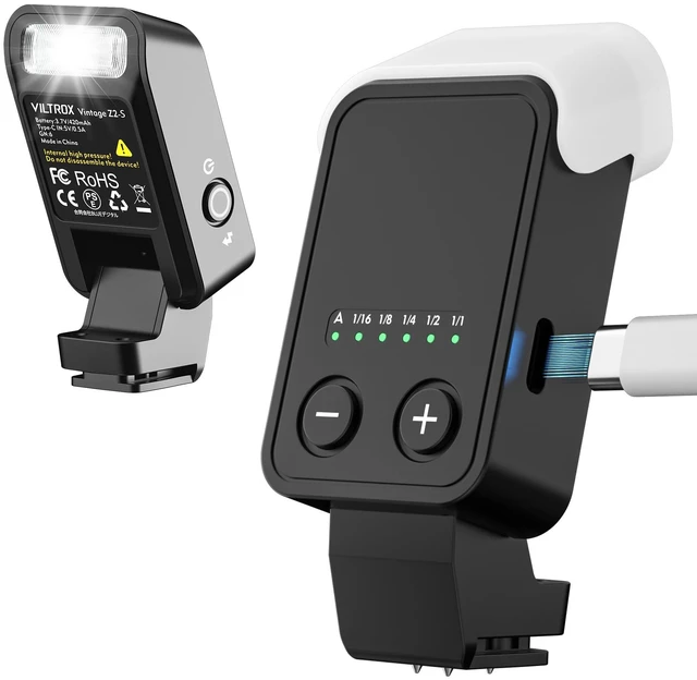 Main image of VILTROX Z2 Mini TTL Camera Flash, Foldable Camera Speedlite (for Sony) | TTL Flash, 52g Lightweight, 60mm Pop-Up Foldable, 5-Level Manual Power, USB-C Rechargeable Hot Shoe Speedlite With Diffuser