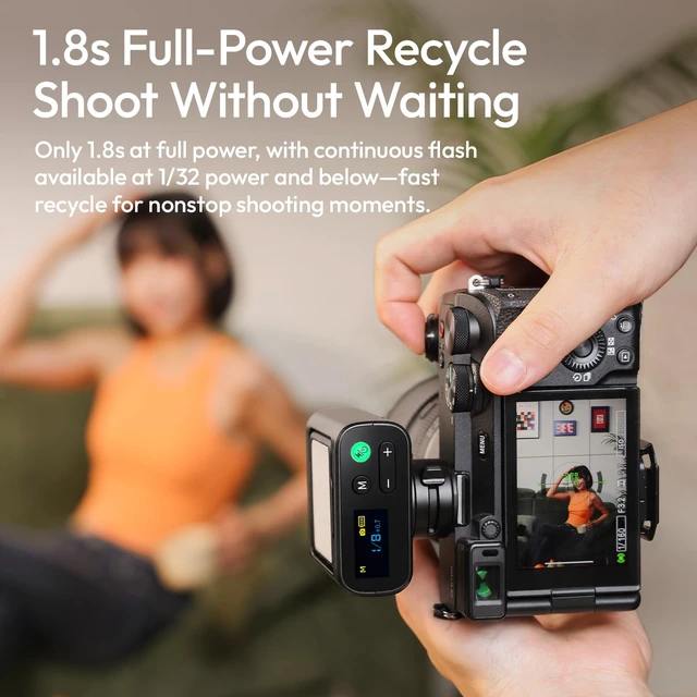 Alt view image 6 of 7 - ULANZI FT16 TTL Camera Flash for Sony, 2-in-1 GN16 Speedlite & Video Light | 500 Flashes, 90° Flip Head, 3*Magnetic Filters, 2500K-6500K On-Camera Speedlite Fill Light for Street, Portrait & Vlog