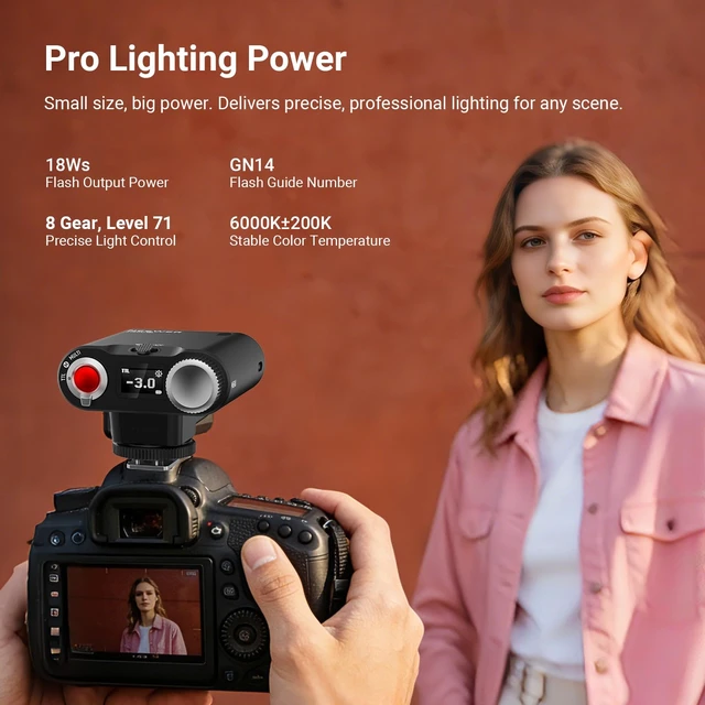 Alt view image 3 of 7 - NEEWER Z160U-S Camera Flash Speedlite Compatible with Sony | Compatible with Godox, 18Ws GN14 6000K TTL 1/8000 HSS, On Camera Light, USB C 1100mAh Battery, 1.4s Recycle 1100 Flashes