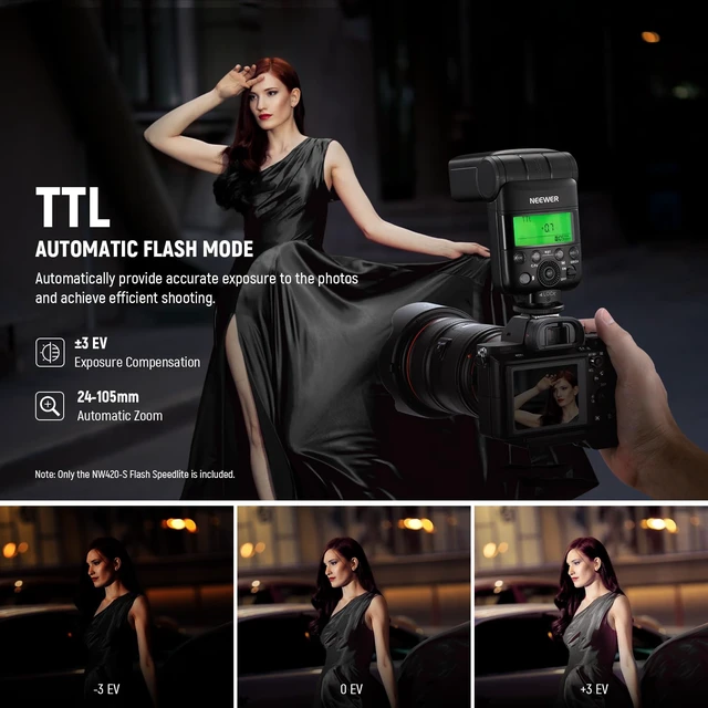 Alt view image 3 of 7 - NEEWER NW420-S Mini TTL Speedlite Flash, 2.4G Master Slave Mode, GN36 HSS Speedlight, Compatible with Sony A9/A7R/A7/A7S/A7C/A6x00/A99/A350