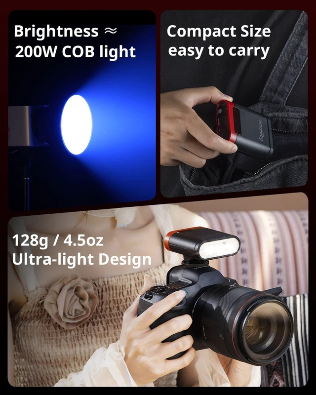 Alt view image 6 of 7 - SmallRig RS20 Mini Camera Flash for Canon for Sony for Nikon, GN12 Flash | 2000mAh, OLED Screen, 8 Levels 500 Full-Power Flashes/1.8s Recycle/6500K, A/M Mode 1/1-1/128 - 5374