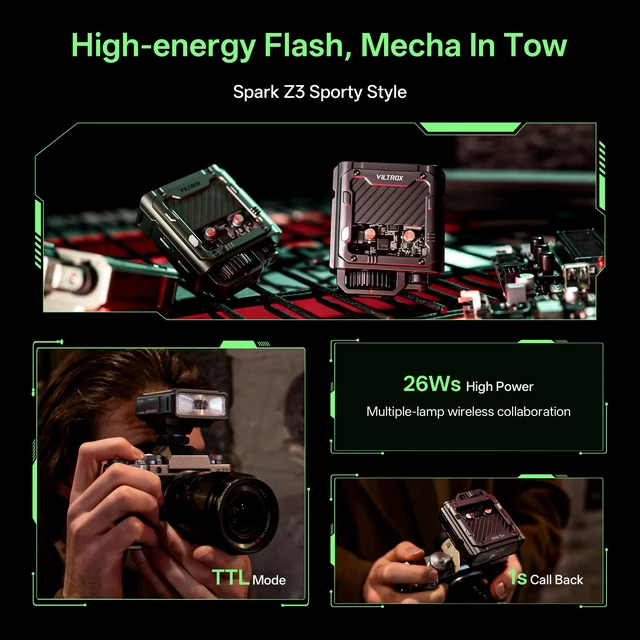 Alt view image 2 of 7 - VILTROX Spark Z3 GN16 TTL Mini On-Camera Flash for Nikon Camera | Hot Shoe Flash Mini Speedlite with 26Ws Output, 7-Step Control, 1s Recycle, 650 Full-Power Flashes, S1/S2 Optical Trigger