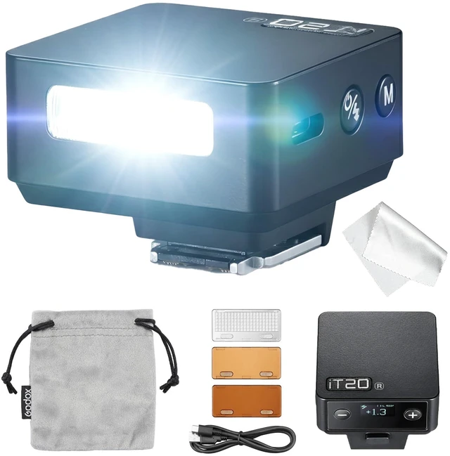 Main image of Godox iT20R Mini TTL Camera Flash for Ricoh GR III Series | Compatible with GR III, GR IIIx and HDF Models, 700+ Flashes, 1.5s Recycle, USB-C Charging and Magnetic Color Filters