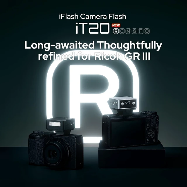 Alt view image 2 of 7 - Godox iT20R Mini TTL Camera Flash for Ricoh GR III Series | Compatible with GR III, GR IIIx and HDF Models, 700+ Flashes, 1.5s Recycle, USB-C Charging and Magnetic Color Filters