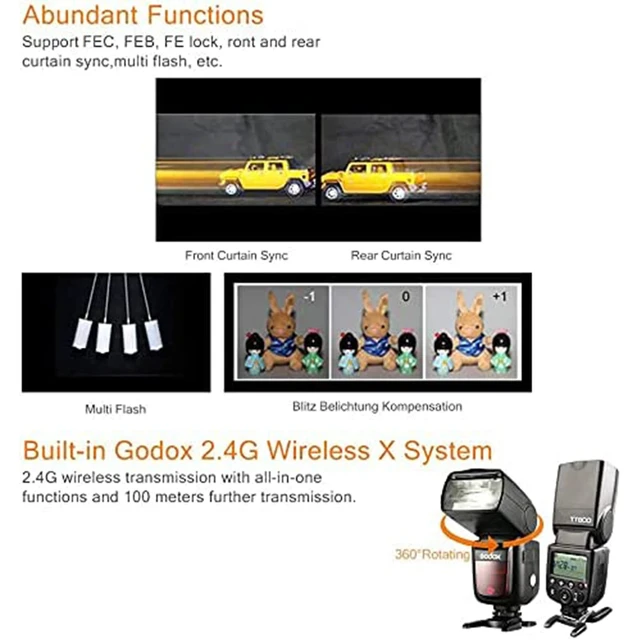 Alt view image 7 of 7 - Godox TT600 2.4G Flash Speedlite for Canon Nikon Pentax Olympus Fujifilm Panasonic Pentax Cameras
