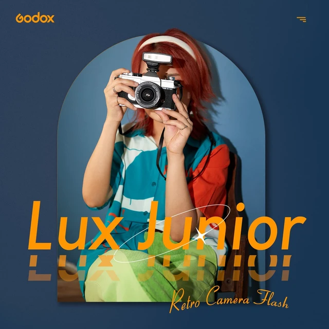 Alt view image 5 of 7 - Godox Lux Junior Flash for Canon/Sony/Fujifilm/Nikon/Panasonic/Olympus | GN12 with 7 Levels Flash Power, 6000K±200K with S1/S2 Optical Control, GODOX Lux Junior Retro Camera Flash