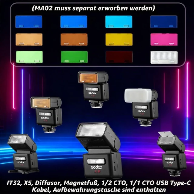 Alt view image 4 of 7 - Godox iT32 TTL Camera Flash with X5N Trigger for Nikon Z8, D500, D750, Z6 | 2.4G HSS 1/8000s,Hotshoe & Trigger 2-in-1; Compatible with Nikon D3100, D5, Z7 II, D3300 Z6II Z9 Z7 D5600 D750 D850 Z5 Z50
