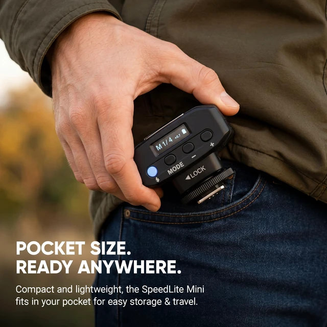 Alt view image 2 of 7 - Sunpak Universal Mini Speedlite, Pocket Size with Built-in LED Panel