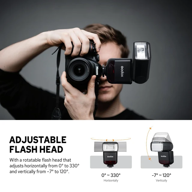 Alt view image 7 of 7 - TT520III Camera Flash for Canon/Sony/Fujifilm/Nikon/Panasonic/Olympus | RT-16 Wireless Trigger Transmitter, GN 33 Flash Speedlight S1/S2 Optical Sync, PC Sync Port GODOX TT520 III Flash Speedlite