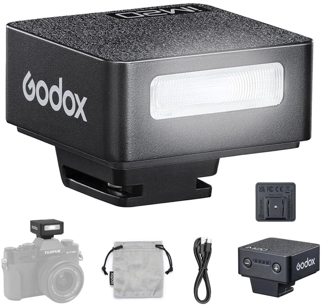 Main image of GODOX iM20 Mini Flash, GN10 Hot Shoe Mini Flash, Built in Battery | 440 Full Power Flashes, USB-C Charging, 5 Power Levels, for Canon Sony Fuji Nikon Panasonic Olympus, for Sony ZVE10, ZV-1