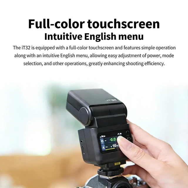 Alt view image 5 of 7 - GODOX iT32 TTL Camera Flash with X5N Wireless Trigger for Nikon | Magnetic Hotshoe & Trigger 2-in-1, HSS 1/8000s, LED Modeling Light, Diffuser & Bounce Card, Rotatable Flash Head