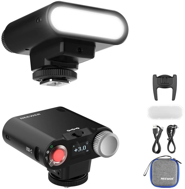 Main image of NEEWER Z160 Single Contact Camera Flash, 22Ws GN14 6000K Speedlite Light | Compatible with Canon Nikon Sony Fuji Olympus Camera, A/M Mode 1/1-1/128 Power, 1100mAh, 650 Full Power Flashes 1.5s Recycle