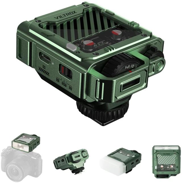 Main image of VILTROX Spark Z3-N TTL Camera Flash for Nikon, GN16 6500K On-Camera Flash Speedlite with 7 Power Levels, 650 Full-Power Flashes, 1s Recycle, 26Ws Output, 3.7V/1800mAh Li-ion Battery, Softbox (Green)