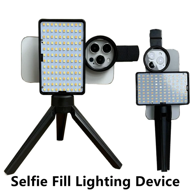 Alt view image 2 of 6 - Yadsux CPL Polarized Selfie Light with 120 LEDs, 2500K-9000K Dimmable Phone Fill Light for Tattoo3000mAh, 52mm CPL Filter for Tattoo Artist, Food, Jewelry Shooting