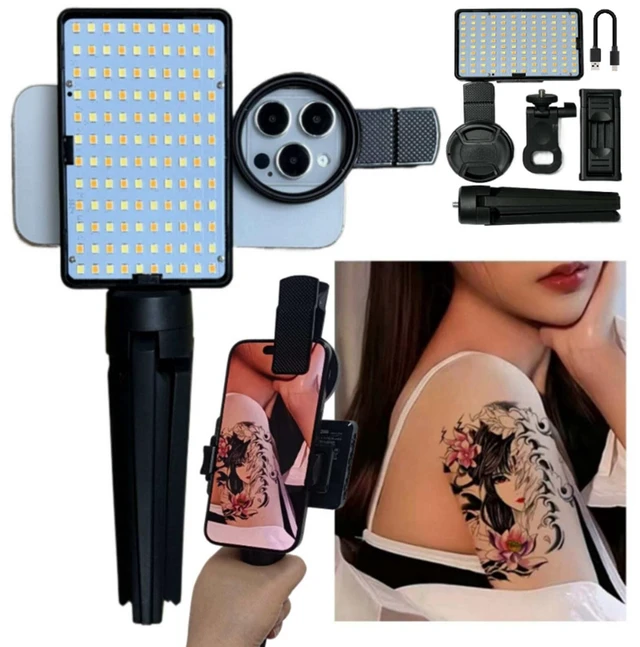 Main image of Yadsux CPL Polarized Selfie Light with 120 LEDs, 2500K-9000K Dimmable Phone Fill Light for Tattoo3000mAh, 52mm CPL Filter for Tattoo Artist, Food, Jewelry Shooting