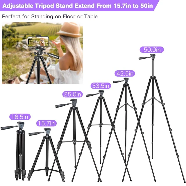 Alt view image 5 of 7 - EICAUS 10'' Ring Light with Stand and Phone Holder, Cell Phone Tripod with Ringlight and Phone Holder, Selfie Ring Light for Live Streaming/Makeup/Photography, Compatible with All Cell Phones (Black)