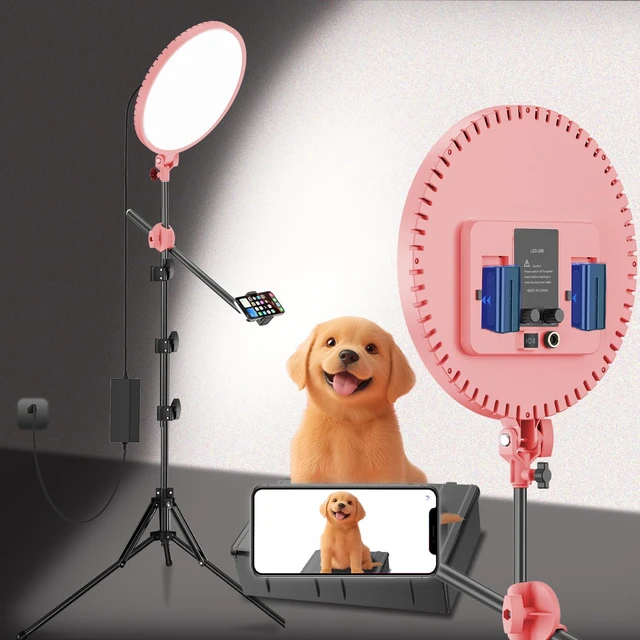 Main image of Large Ring Light with 72" Tripod Stand, (Pink, 13)