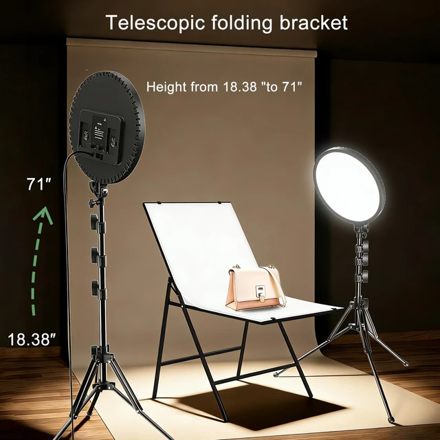 Alt view image 3 of 7 - Large Ring Light with 72" Tripod Stand, (Pink, 13)