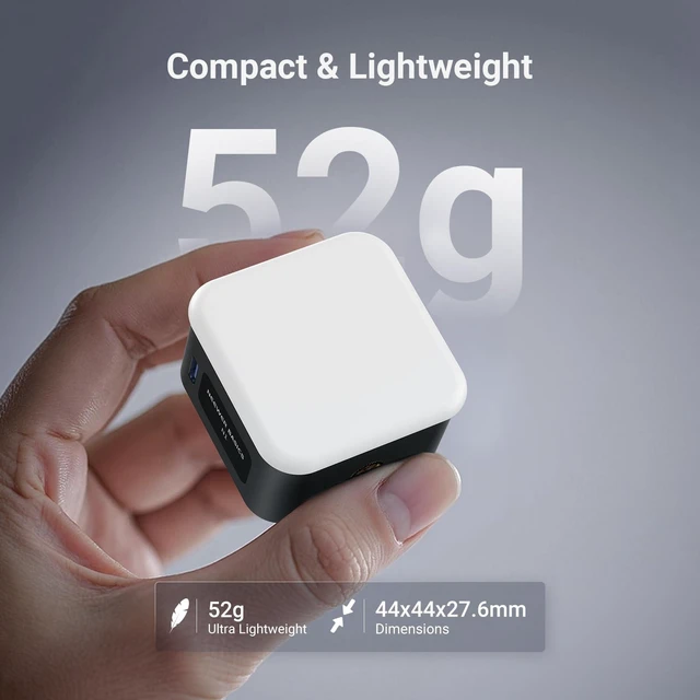 Alt view image 3 of 7 - NEEWER Basics N1 Magnetic Phone Flash Speedlite & Selfie Light, 700mAh Mini | Compatible with iPhone Samsung Android, 18Ws GN12 Equivalent LED Ring Fill Lighting with Display for Photo