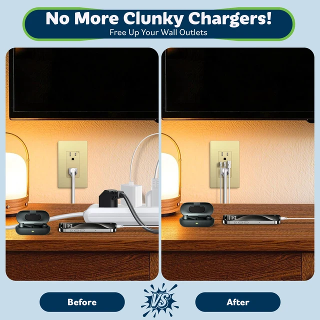Alt view image 3 of 5 - TOPGREENER 4.2A Dual Type C&A USB Wall Outlet, Charging Power Receptacle | 21W, Gold, 6 Pack, Screwless Wall Plate, UL Listed, Residential Grade, Tamper-Resistant Child-Safe, 3-year Support