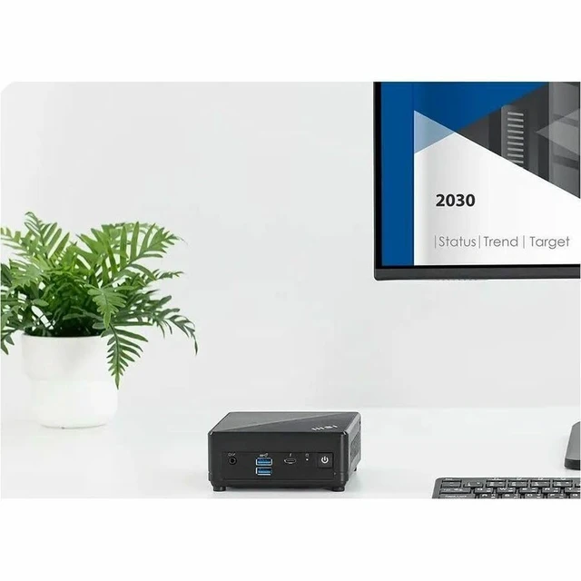 Alt view image 2 of 7 - msi Cubi 5 Barebone Mini PC, Intel Core 3-100U, 2X DDR4 Slots (64GB Max) | External power switch, 3-Yr Advance Replacement. Add your own RAM, SSD & OS. Model 1MA-495BUS