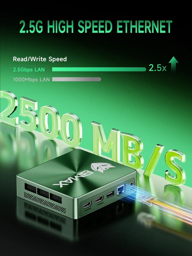 Alt view image 7 of 7 - Bmax Mini PC Micro Desktop Computer 12GB DDR4 RAM 512GB NVMe SSD, Win 11 Pro,Intel Core i3-1000NG4 (Up to 3.2GHz), 4K Triple Display (Dual HDMI+Type-C), for Home Office HTPC, Wi-Fi 5, BT 4.2 B6Plus