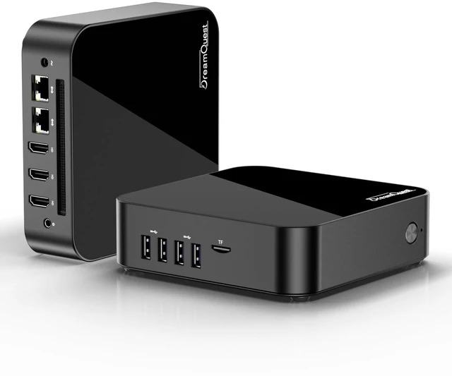 Main image of DreamQuest Mini PC Windows 11 Pro Intel N95 12GB DDR5 256GB SSD Desktop PC | Experience 3.4GHz turbo speeds, immersive 4K@60Hz triple display via 3 HDMI ports, fast WiFi 5, BT5.0 & dual LAN.