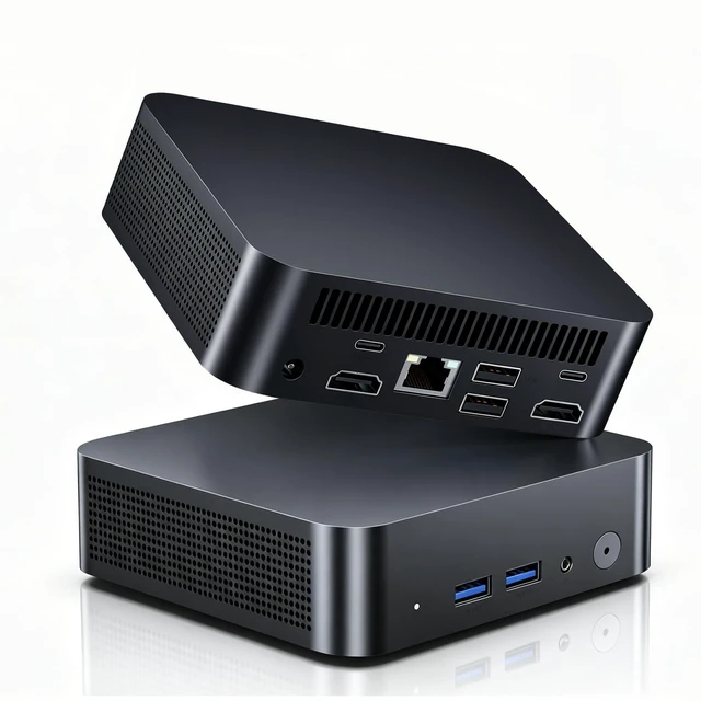 Main image of Mini PC, Desktop Computer with Core i3 6100U, 8GB DDR4 RAM, 256GB M.2 SATA SSD, Small PC Dual HDMI 1.4B 4K Support, 2*Type-C, 2*Gigabit Ethernet, WiFi 6 BT 5.2, Win 11 Pro,Home/Office Mini Desktop PC