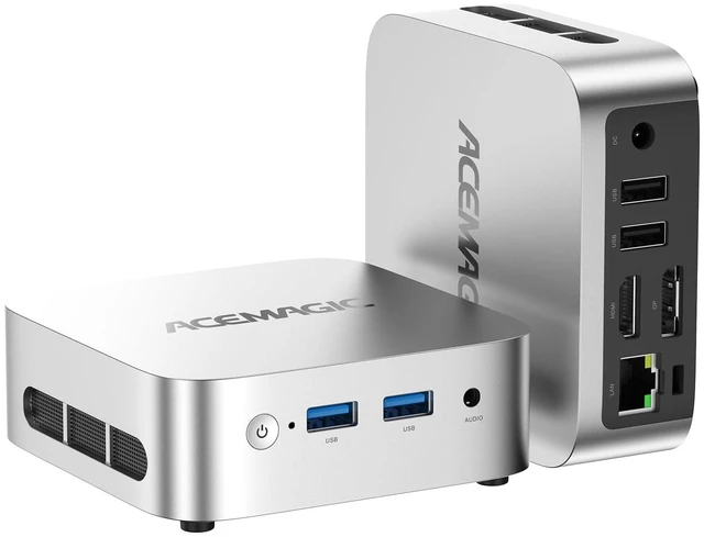 Main image of ACEMAGICIAN V1 Mini PC 8GB DDR4 RAM 256GB Twin Lake N150 M.2 SSD Mini Desktop Computer(Beat N100/N95) Micro PC,Small PC 2.4G/ 5.0G WiFi 4K Dual Display/HDMI/LAN/BT for Business/Home/Office Silver