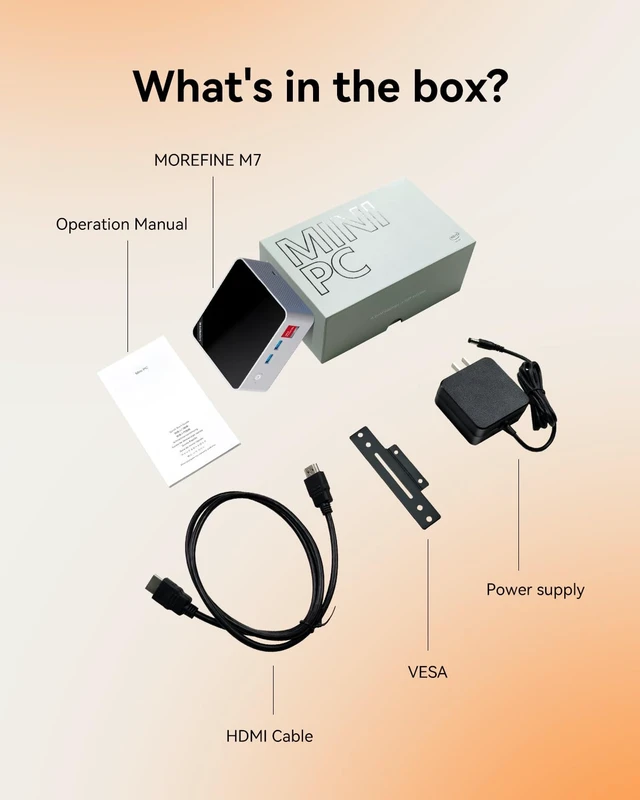 Alt view image 7 of 7 - MOREFINE M7 Mini PC, AMD Ryzen 4300U(Beats 3500U/N150/N97,Up to 3.7 GHz) Mini Computers, 16GB DDR4 512GB SATA SSD Mini Desktop Computers, 4K Triple Display WiFi5 BT4.2 Micro Small Pc for Business