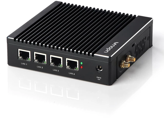Main image of VNOPN Fanless Firewall Appliance Intel J3710 4C/4T, Firewall Mini PC, 4 x Intel i226 LAN Ports, Network Gateway, Soft Router, Support PF-Sense/OPN-Sense, AES-NI (8GB RAM 128GB SSD)