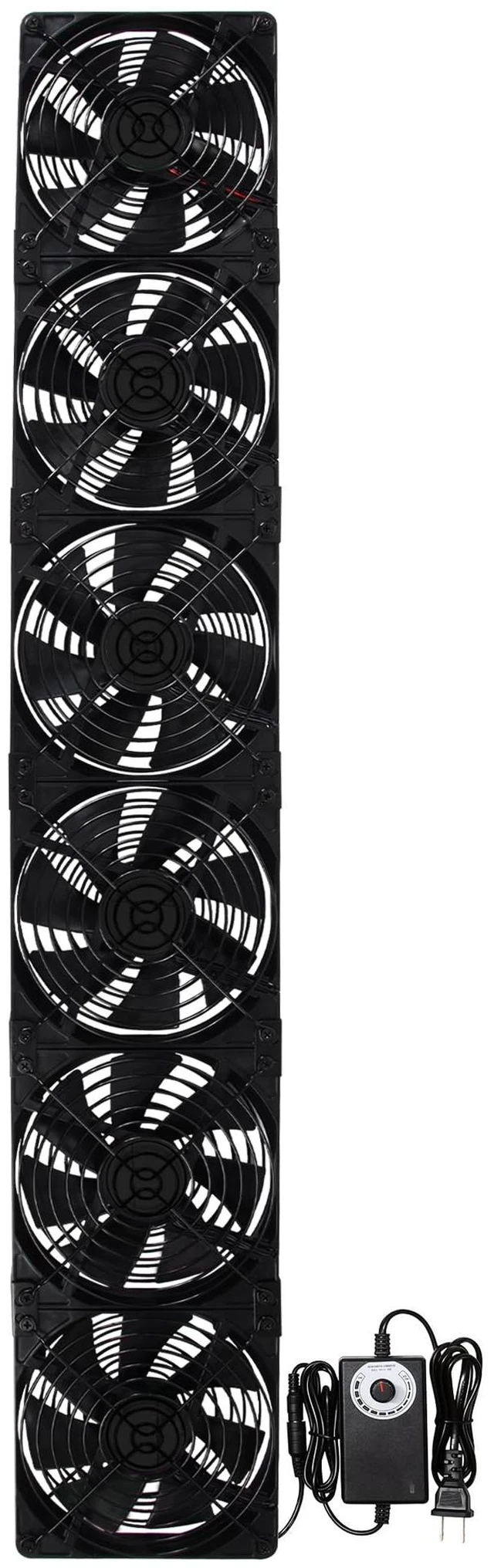 Main image of 6x140mm PC Vent Cooling Fans with Magnetic Screws Kits and Adjustable Speed | Flexible 840mm 33.07inch Multi-Fan Cooling Fan Set with Magnetic Screws for Cabinet, Server, GPU Mining Rig, Chicken Coop