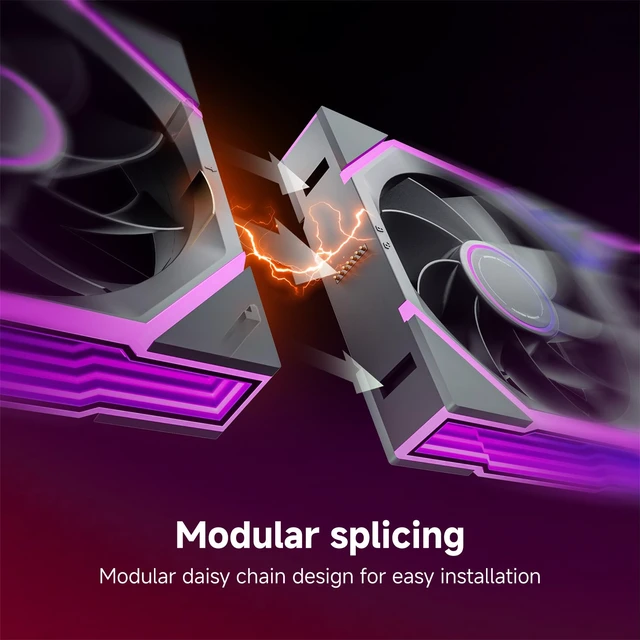 Alt view image 2 of 7 - AsiaHorse Nyota Ultra 120mm PC Case Fan - Space-Inspired Design (Infinity Mirror + RGB Ring), 9 Blades 58.5 CFM, Modular Build, Ultra-Quiet Silicone Pads, PWM Control-Quiet Hydro Bearing