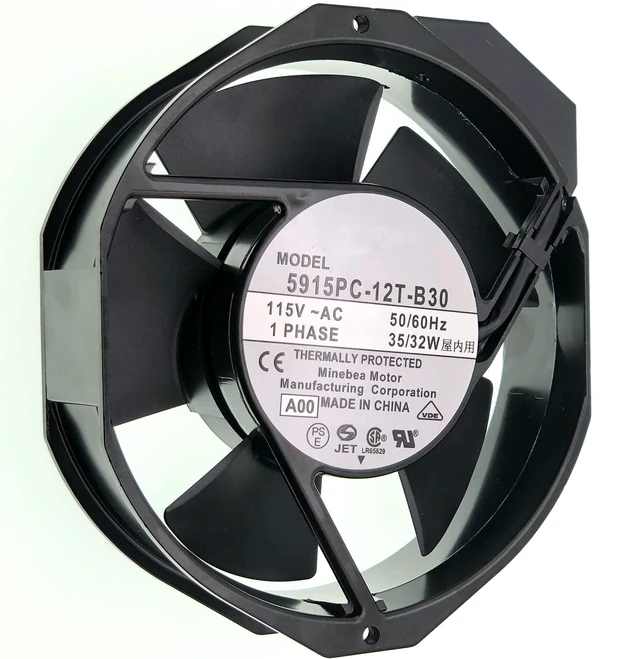 Alt view image 7 of 7 - 5915PC-12T-B30 115V Cooling Fan, 35/32W 172×150×38MM Metal high Temperature Resistant Fan Enclosure Power Fan 50/60Hz