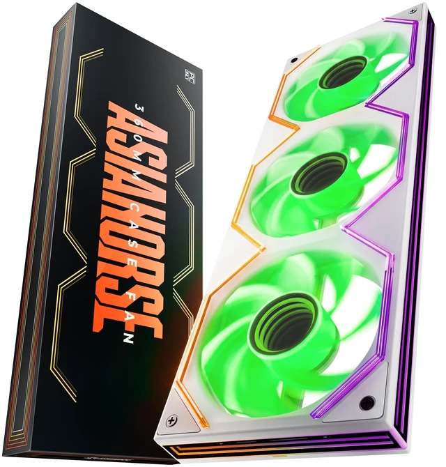 Main image of Asiahorse Matrix Pro 360mm Integrated ARGB Case Fan, 3-Zone Controlled 3D Curved Infinite Mirror Light, Low Resistance 2-Support Frame Hydraulic PWM Fan for 360mm PC Liquid Cooling & Gaming Chassis
