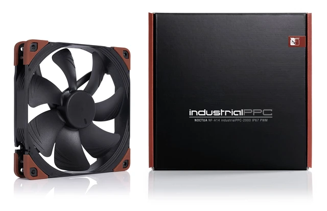 Alt view image 5 of 7 - Noctua NF-A14 iPPC-2000 IP67 PWM, High-End Industrial Fan 140mm | Heavy Duty High Airflow 25mm Thick Fan, for Extreme Environments, Certified Water and Dust Protection, 2000rpm 4-Pin PWM