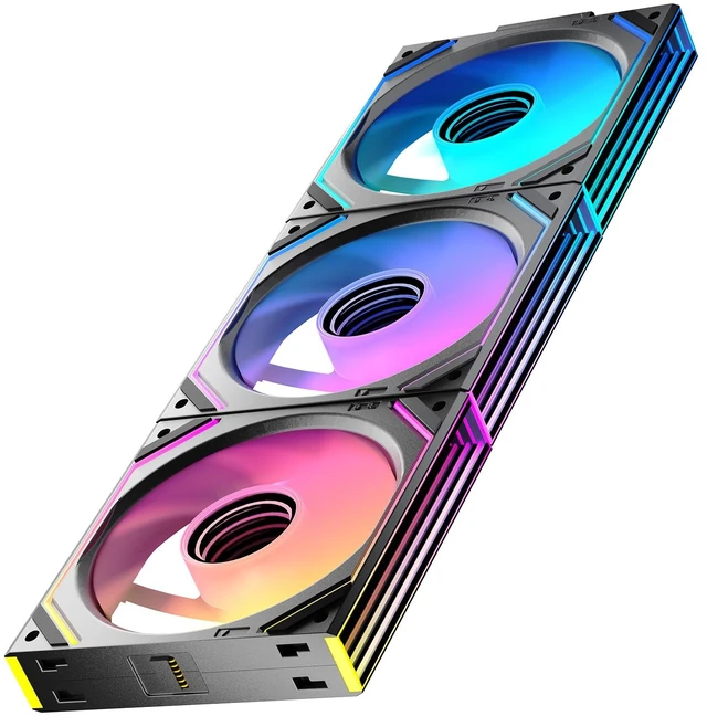 Main image of Jungle Leopard Interstellar V2 120mm PC Case Fans, Black Reverse | Reverse Blade, Daisy-Chain ARGBInfinity Mirror, Suitable For Computer Case & 360mm AIO CoolerPC Fans