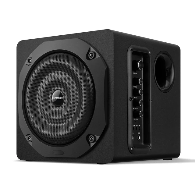 Alt view image 2 of 7 - 2.1 Computer Speakers with Subwoofer, 100W RMS, Bluetooth 5.3, Black | A 6.5-inch subwoofer, wood cabinets and silk dome tweeters. AUX/RCA, optical and coaxial inputs for PCs, TVs and turntables.
