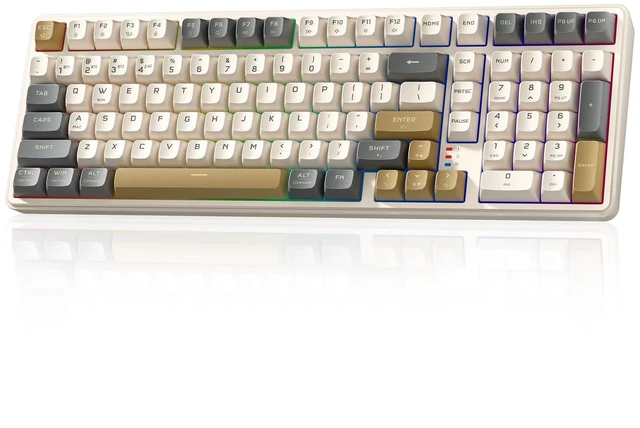 Main image of Redragon K528 Wireless Gaming Keyboard Bluetooth Computer Keyboards Creamy Cute with Number Pad RGB Backlit Tri-Mode BT/2.4GHz/USB-C, 4000mAh Battery for Win/MAC- Dusty Olive