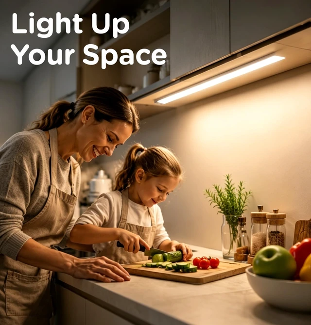 Alt view image 7 of 7 - Mscals Under Cabinet Lighting Plug in, AC120V 3CCT 3000/4000/5000K Motion Sensor Light Indoor with Timer, Super Bright Linkable LED Counter Light for Kitchen, Closet, White 36 Inch, 1Pack