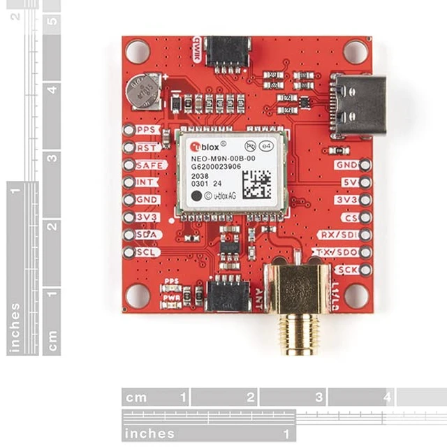 Alt view image 2 of 6 - SparkFun GPS Breakout - NEO-M9N, SMA (Qwiic) - GPS Board w/Equally Impressive Configuration Options - Time-to-First-Fix: Cold: 24s Hot: 2s - Max Altitude: 80,000m - 4 Concurrent GNSS