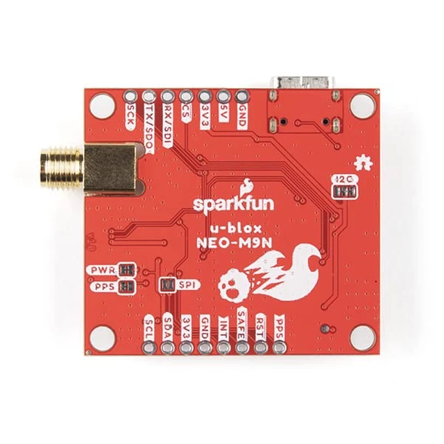 Alt view image 3 of 6 - SparkFun GPS Breakout - NEO-M9N, SMA (Qwiic) - GPS Board w/Equally Impressive Configuration Options - Time-to-First-Fix: Cold: 24s Hot: 2s - Max Altitude: 80,000m - 4 Concurrent GNSS