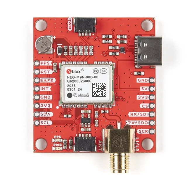 Alt view image 4 of 6 - SparkFun GPS Breakout - NEO-M9N, SMA (Qwiic) - GPS Board w/Equally Impressive Configuration Options - Time-to-First-Fix: Cold: 24s Hot: 2s - Max Altitude: 80,000m - 4 Concurrent GNSS