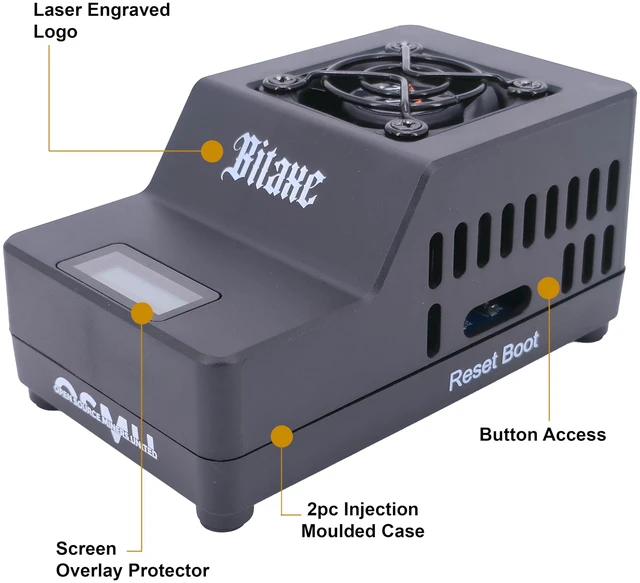 Alt view image 3 of 7 - Bitaxe Gamma 602 1.2TH/s Bitcoin Miner, BM1370, by DTV ELECTRONICS | Open Source BTC ASIC Miner, 18W Low Power, Quiet Solo Mining, Protective Moulded Case, Cooling, Home Use, 100240V PSU