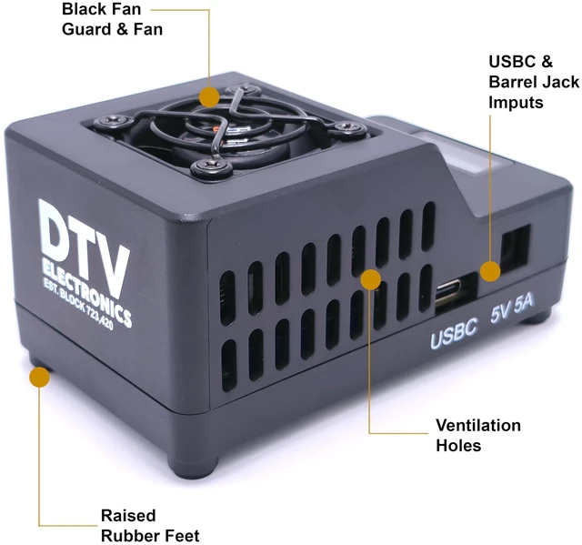 Alt view image 4 of 7 - Bitaxe Gamma 602 1.2TH/s Bitcoin Miner, BM1370, by DTV ELECTRONICS | Open Source BTC ASIC Miner, 18W Low Power, Quiet Solo Mining, Protective Moulded Case, Cooling, Home Use, 100240V PSU