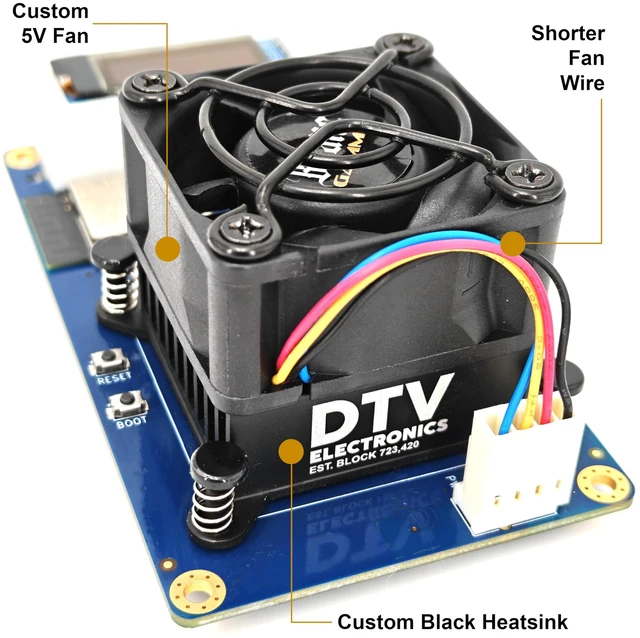 Alt view image 5 of 7 - Bitaxe Gamma 602 1.2TH/s Bitcoin Miner, BM1370, by DTV ELECTRONICS | Open Source BTC ASIC Miner, 18W Low Power, Quiet Solo Mining, Protective Moulded Case, Cooling, Home Use, 100240V PSU