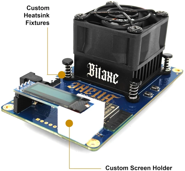 Alt view image 6 of 7 - Bitaxe Gamma 602 1.2TH/s Bitcoin Miner, BM1370, by DTV ELECTRONICS | Open Source BTC ASIC Miner, 18W Low Power, Quiet Solo Mining, Protective Moulded Case, Cooling, Home Use, 100240V PSU