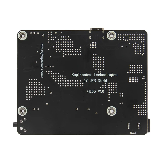 Alt view image 2 of 7 - Geekworm X1203 5V UPS Expansion Board for Raspberry Pi 5, Wide 6-18V Input | Max 5.1V 5A Output, Power Management, Auto Power On, Safe Shutdown, Power Loss Detection, Batteries NOT Included