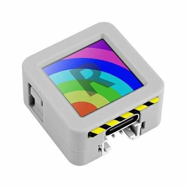 Main image of M5Stack Official ATOMS3R Compact ESP32-S3 Dev Kit with 0.85-inch Screen, 8MB onboard Flash, and 8MB PSRAM, White (Atom S3R - C126)