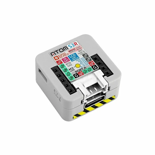 Alt view image 5 of 7 - M5Stack Official ATOMS3R Compact ESP32-S3 Dev Kit with 0.85-inch Screen, 8MB onboard Flash, and 8MB PSRAM, White (Atom S3R - C126)